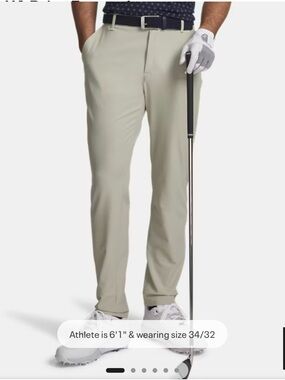 Under Armour drive tapered golf pant - Light Khaki-30/32